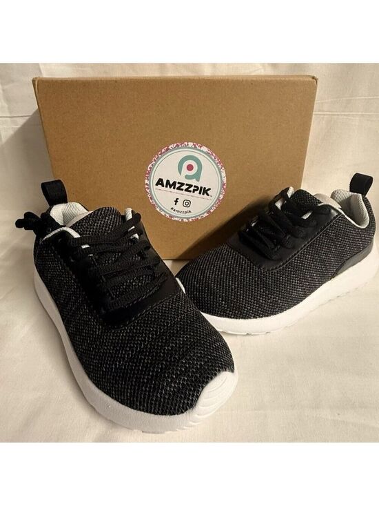 AMZZPIK Other - AMZZPIK Kids Athletic Sneakers Black Mesh Size 13